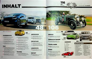 auto motor und sport Inhaltsverzeichnis