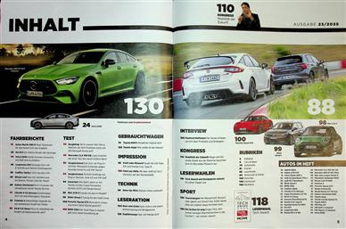 auto motor und sport Inhaltsverzeichnis