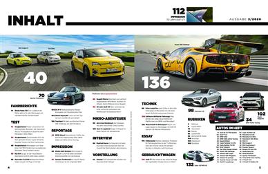 auto motor und sport Inhaltsverzeichnis
