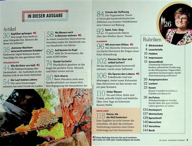 Reader's Digest Inhaltsverzeichnis
