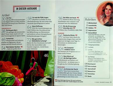 Reader's Digest Inhaltsverzeichnis