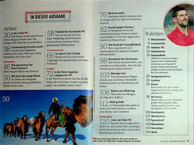 Reader's Digest Inhaltsverzeichnis