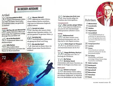 Reader's Digest Inhaltsverzeichnis