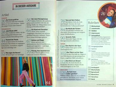 Reader's Digest Inhaltsverzeichnis