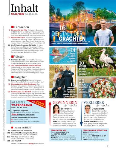 Bild + Funk Inhaltsverzeichnis