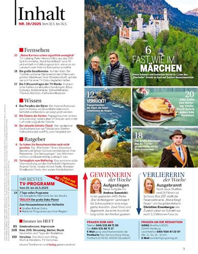 Bild + Funk Inhaltsverzeichnis