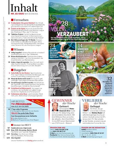 Bild + Funk Inhaltsverzeichnis