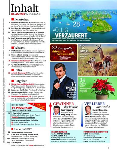 Bild + Funk Inhaltsverzeichnis