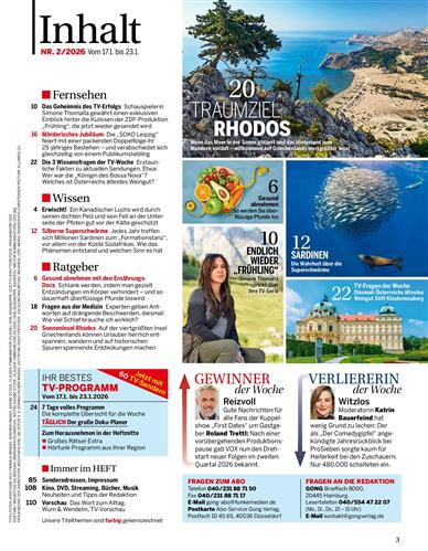 Bild + Funk Inhaltsverzeichnis