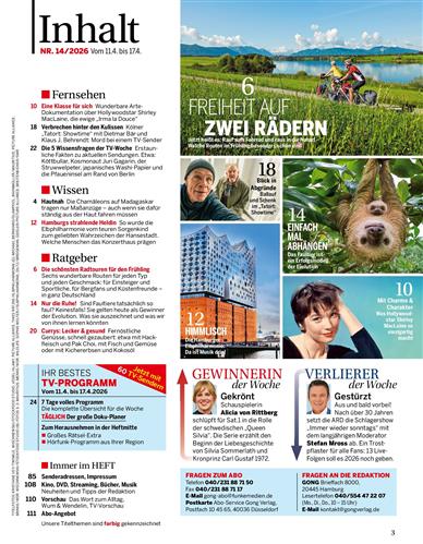 Bild + Funk Inhaltsverzeichnis