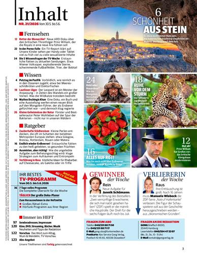 Bild + Funk Inhaltsverzeichnis