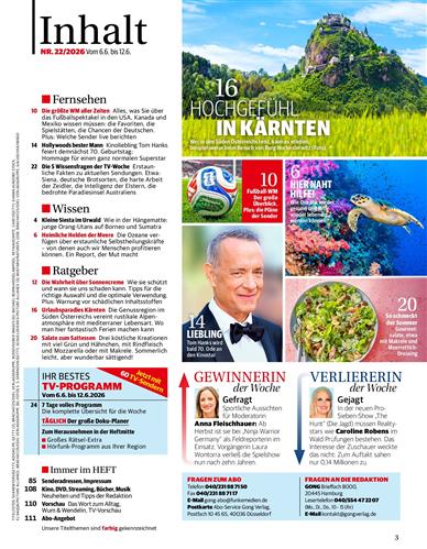 Bild + Funk Inhaltsverzeichnis