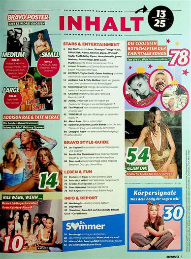 BRAVO Inhaltsverzeichnis