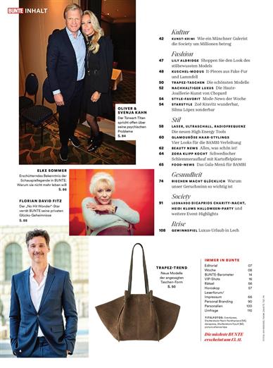 Bunte Inhaltsverzeichnis