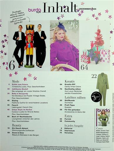 Burda Style Inhaltsverzeichnis