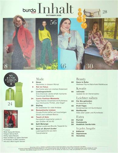 Burda Style Inhaltsverzeichnis