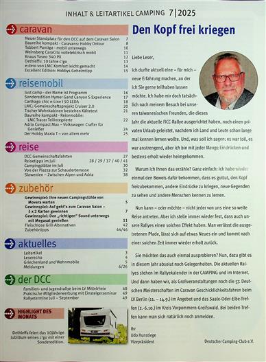 Camping Inhaltsverzeichnis