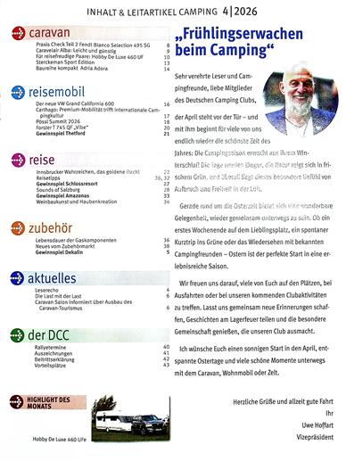 Camping Inhaltsverzeichnis