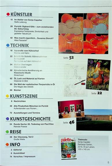 Palette Inhaltsverzeichnis