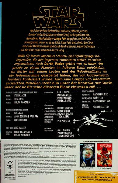 Star Wars Origin Inhaltsverzeichnis