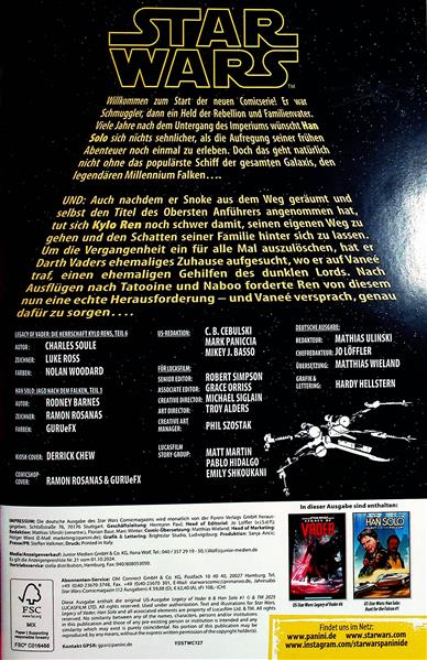 Star Wars Origin Inhaltsverzeichnis