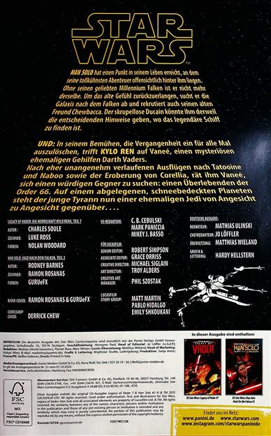 Star Wars Origin Inhaltsverzeichnis