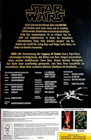 Star Wars Origin Inhaltsverzeichnis