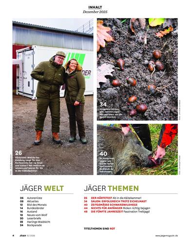 Jäger Inhaltsverzeichnis