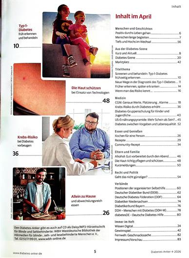 Diabetes Anker Inhaltsverzeichnis