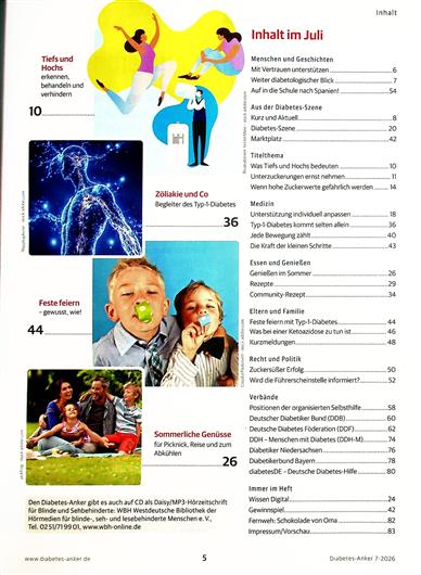 Diabetes Anker Inhaltsverzeichnis