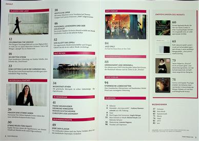 FONO FORUM Inhaltsverzeichnis