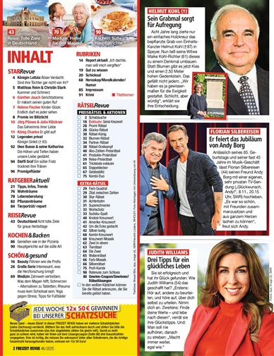 Freizeit Revue Inhaltsverzeichnis