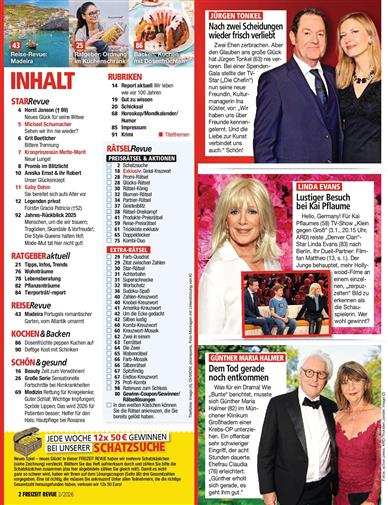 Freizeit Revue Inhaltsverzeichnis