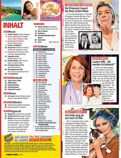Freizeit Revue Inhaltsverzeichnis