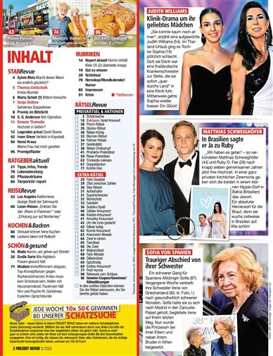 Freizeit Revue Inhaltsverzeichnis