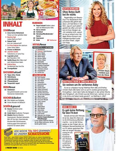 Freizeit Revue Inhaltsverzeichnis