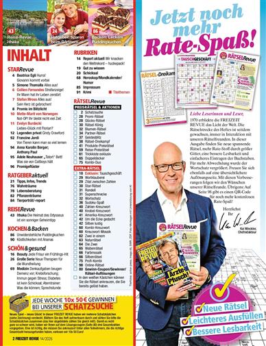 Freizeit Revue Inhaltsverzeichnis