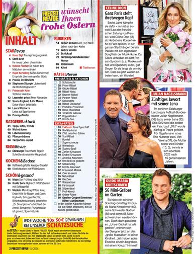 Freizeit Revue Inhaltsverzeichnis