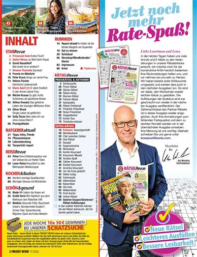 Freizeit Revue Inhaltsverzeichnis