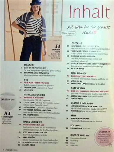 Für Sie Inhaltsverzeichnis