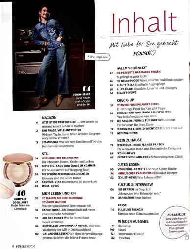 Für Sie Inhaltsverzeichnis