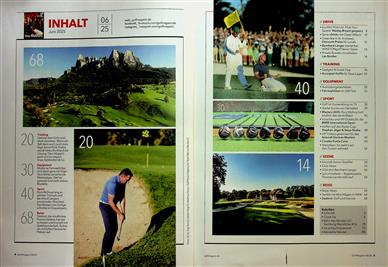 Golf Magazin Inhaltsverzeichnis