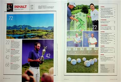 Golf Magazin Inhaltsverzeichnis