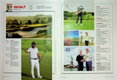 Golf Magazin Inhaltsverzeichnis