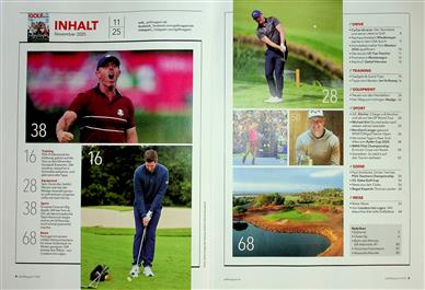 Golf Magazin Inhaltsverzeichnis