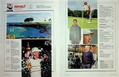 Golf Magazin Inhaltsverzeichnis