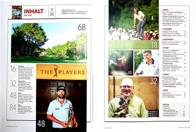 Golf Magazin Inhaltsverzeichnis