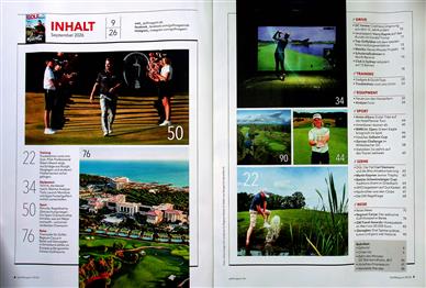 Golf Magazin Inhaltsverzeichnis