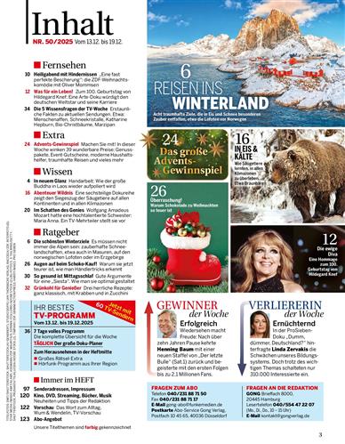 Gong Inhaltsverzeichnis