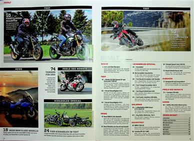 MO Motorrad Magazin Inhaltsverzeichnis